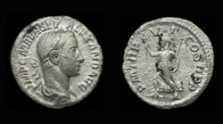 Severus Alexander, Denarius, Pax Running reverse